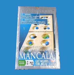 Mancala Solid Wood Folding Family Game Brand New!